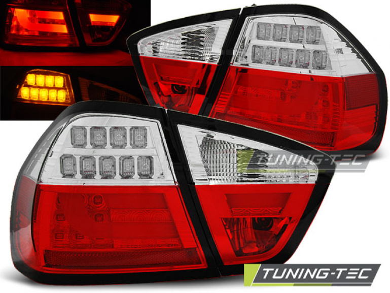 LED Lightbar Design Rückleuchten für BMW 3er E90 05-08 rot/klar