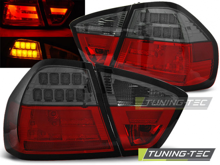 LED Lightbar Design Rückleuchten für BMW 3er E90 05-08 rot/rauch