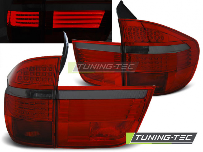 LED Upgrade Design Rückleuchten für BMW X5 E70 07-10 rot/rauch