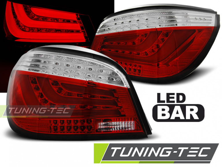 LED Lightbar Design Rückleuchten für BMW 5er E60 LCI Limousine 07-10 rot/klar