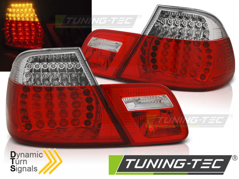LED Upgrade Design Rückleuchten für BMW 3er E46 Coupe 99-03 rot/klar mit dynamischem Blinker