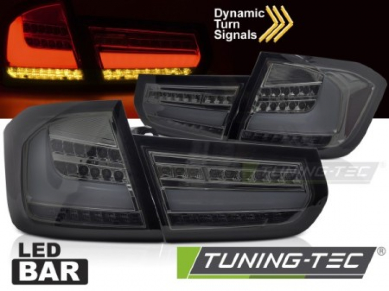 "UPGRADE+" LED Lightbar Design Rückleuchten Set für BMW 3er F30 Limousine 11-15 schwarz/rauch mit dyn. Blinker