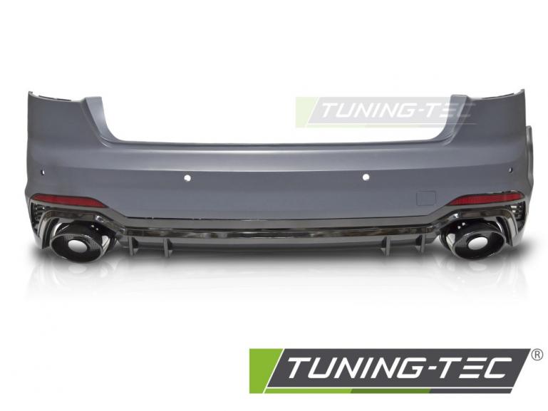 Preview: Upgrade Sport Design Heckstoßstange für Audi A4 B9 (8W) 15-19 inkl. Zubehör in Hochglanz schwarz