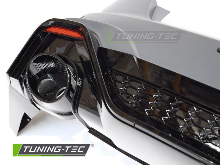 Preview: Upgrade Sport Design Heckstoßstange für Audi A4 B9 (8W) Facelift 20-24 inkl. Zubehör in Hochglanz schwarz