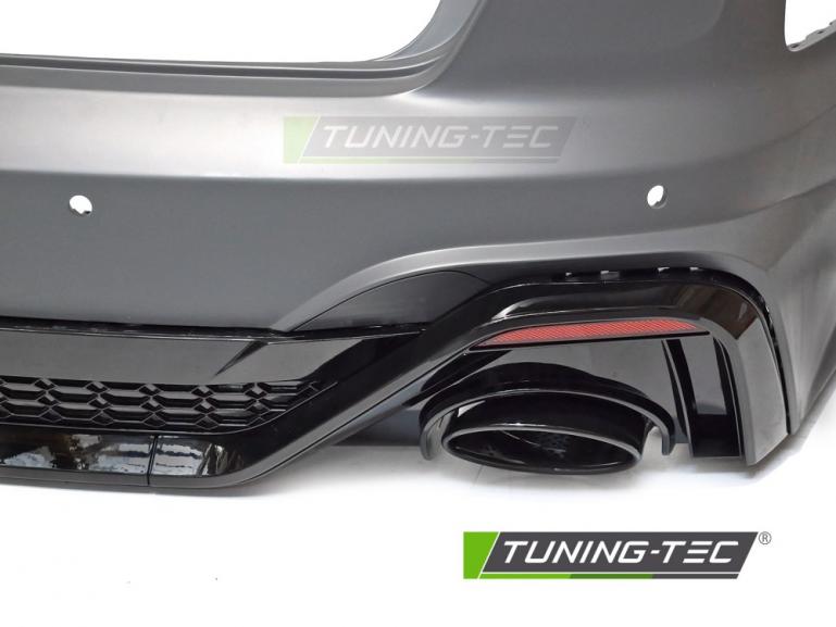 Preview: Upgrade Sport Design Heckstoßstange für Audi A4 B9 (8W) Facelift 20-24 inkl. Zubehör in Hochglanz schwarz