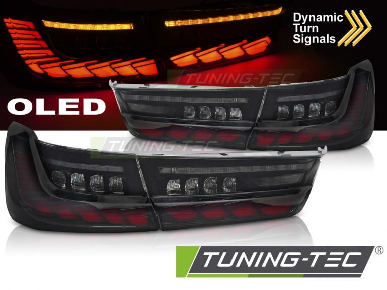 Voll LED Upgrade Design Rückleuchten für BMW 3er G20 Lim. 19-22 schwarz/rauch in OLED Technik mit dynamischem Blinker