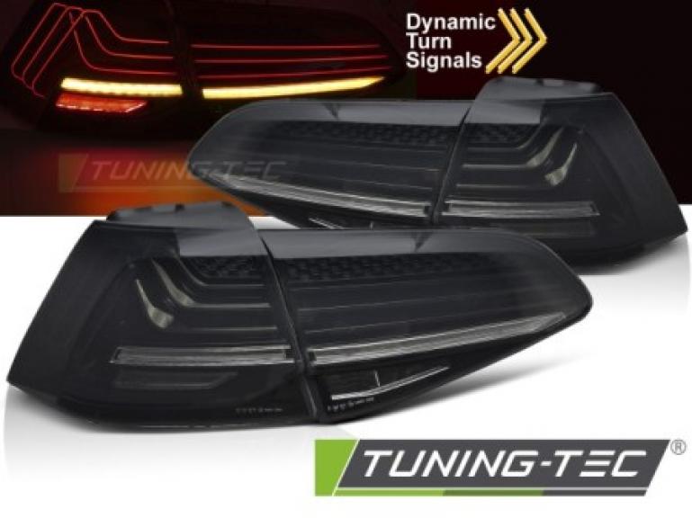 LaserLINE VOLL LED Rückleuchten Set für VW Golf 7 (VII) 13-19 schwarz/rauch mit dyn. Blinker