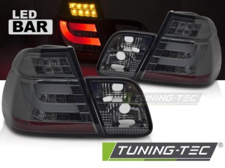 Upgrade LED Lightbar Design Rückleuchten Set für BMW 3er E46 Limousine 98-01 chrom/rauch