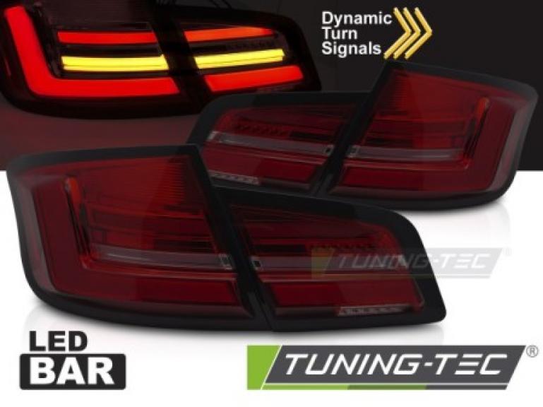 VOLL LED Lightbar Design Rückleuchten Set für BMW 5er F10 10-13 rot/rauch mit dyn. Blinker