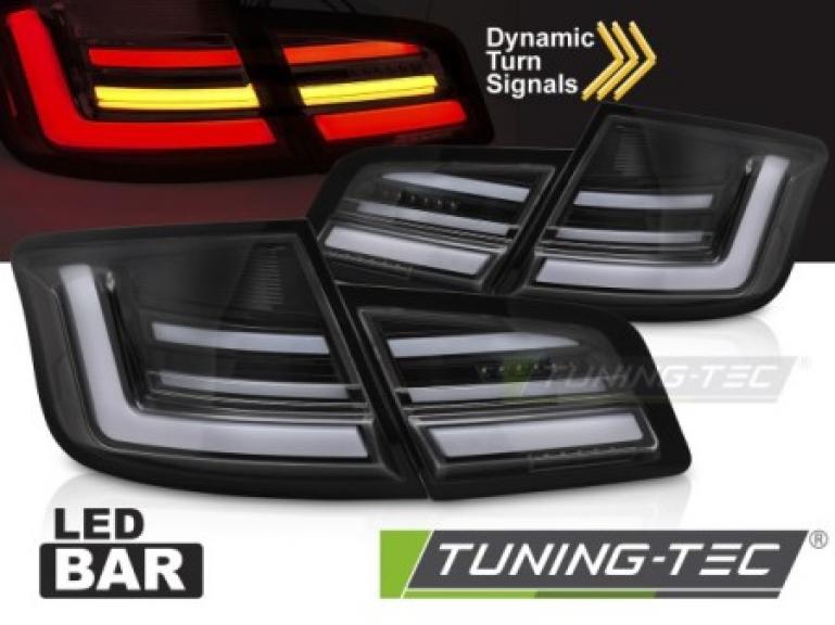 VOLL LED Lightbar Design Rückleuchten Set für BMW 5er F10 10-13 schwarz/klar mit dyn. Blinker