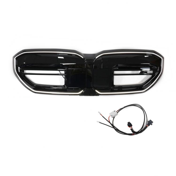 LED-Kühlergrill mit einer Lamelle in Schwarz glänzend passend für BMW 5er G60 2024 +