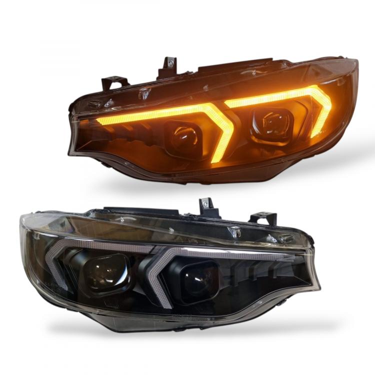Upgrade Xenon LED Tagfahrlicht Scheinwerfer Set für BMW 4er F32/F33 Coupe/Cabrio 13-17 schwarz (ohne Kurvenlicht)