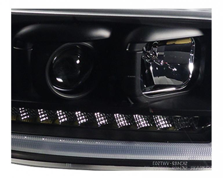 VOLL LED Upgrade Design Scheinwerfer Set VW T5 03-09 dynamisch schwarz