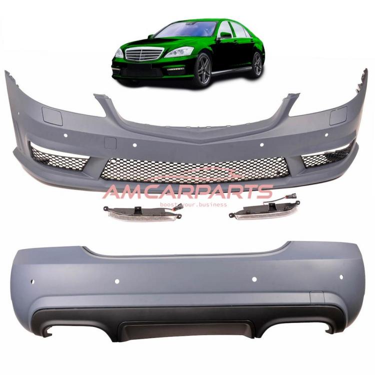 Upgrade Sport Design Bodykit für Mercedes Benz S-Klasse W221 05-13 Front + Heck + Tagfahrlicht