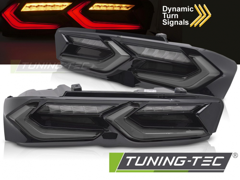 VOLL LED Upgrade Design Rückleuchten Set für Chevrolet Camaro 19-23 schwarz/rauch mit dyn. Blinker