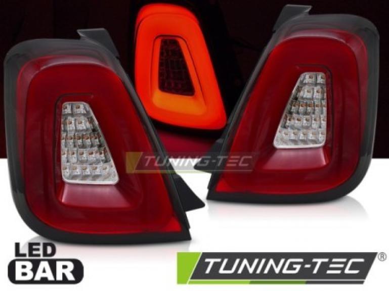 VOLL LED Upgrade Design Rückleuchten Set für Fiat 500 15-24 rot/klar