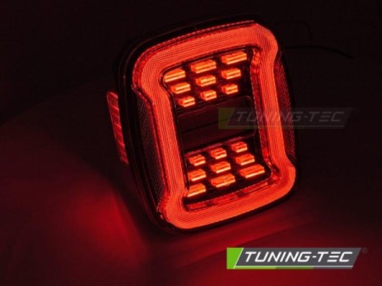 Preview: VOLL LED Upgrade Design Rückleuchten Set für Chrysler Jeep Wrangler  YJ 91-96 / TJ 96-06 schwarz/rauch dynamisch