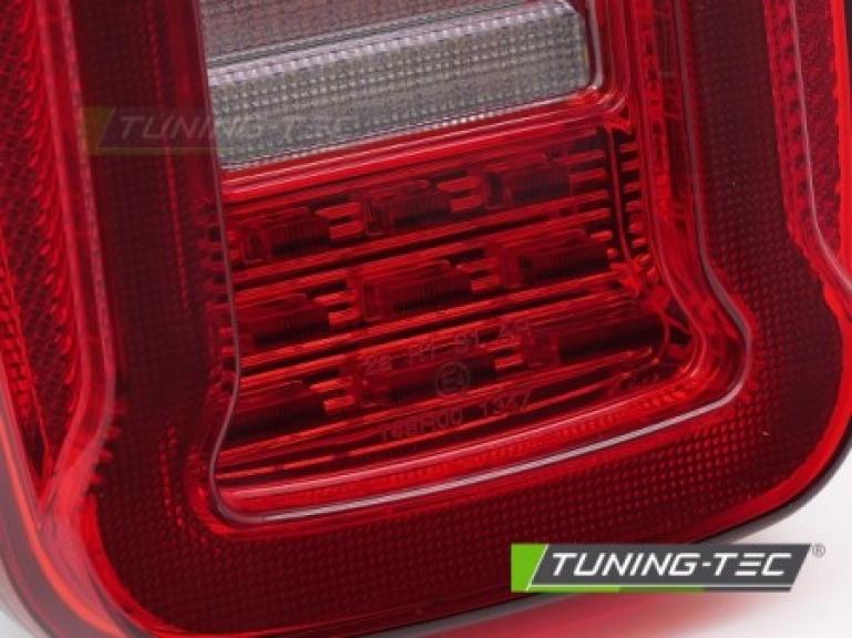 Preview: VOLL LED Upgrade Design Rückleuchten Set für Chrysler Jeep Wrangler  YJ 91-96 / TJ 96-06 rot/weiß dynamisch