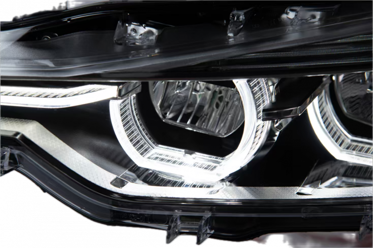VOLL LED Upgrade Tagfahrlicht Scheinwerfer Set für BMW 3er F30 / F31 11-15 schwarz