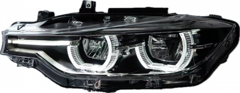 VOLL LED Upgrade Tagfahrlicht Scheinwerfer Set für BMW 3er F30 / F31 11-15 schwarz
