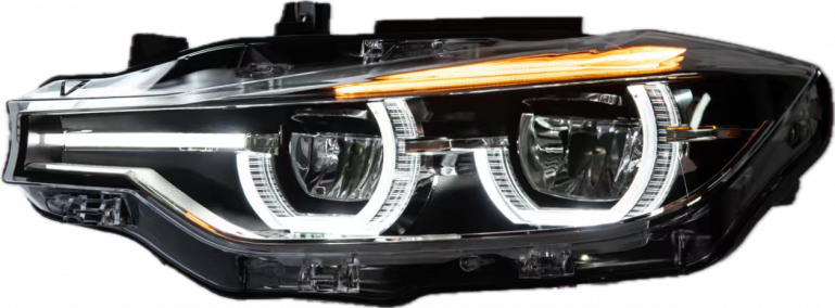 VOLL LED Upgrade Tagfahrlicht Scheinwerfer Set für BMW 3er F30 / F31 11-15 schwarz