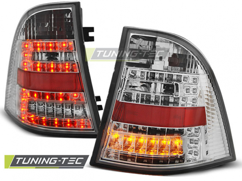 LED Upgrade Design Rückleuchten für Mercedes Benz ML W163 98-05 chrom mit LED Blinker
