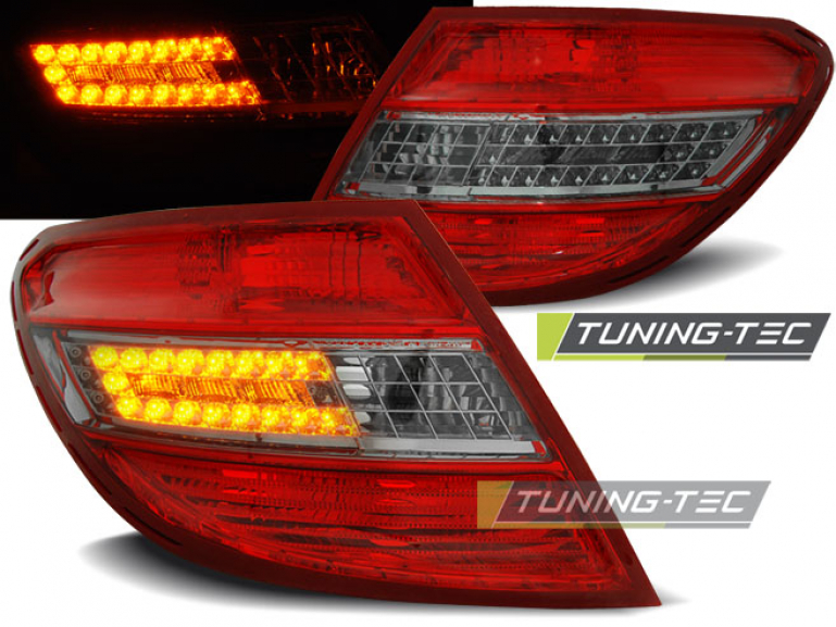 LED Upgrade Design Rückleuchten für Mercedes Benz C-Klasse W204 07-10 rot/rauch