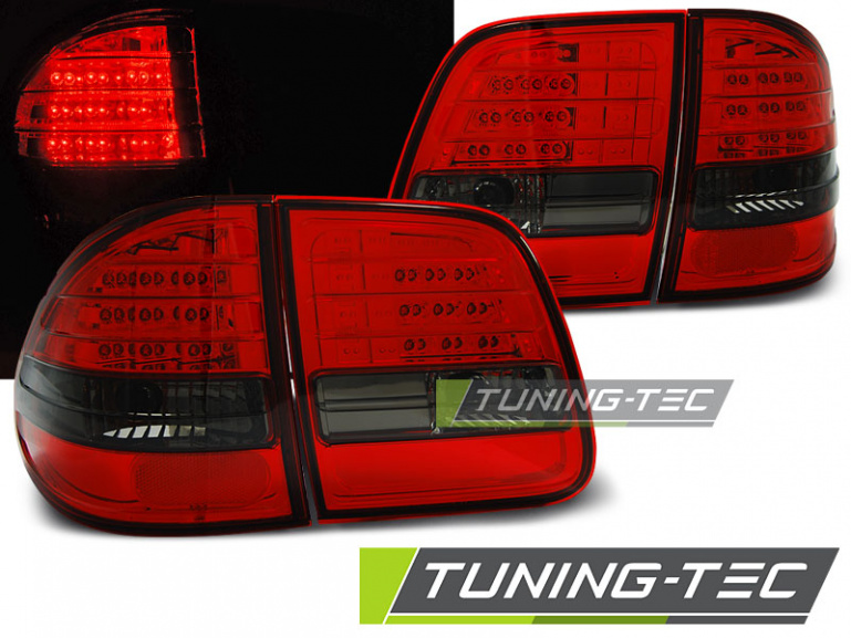 LED Upgrade Design Rückleuchten für Mercedes Benz E-Klasse W210 T-Modell 95-02 rot/rauch