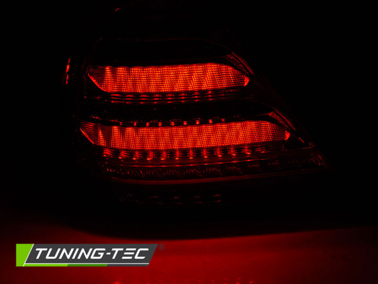 LED Lightbar Design Rückleuchten für Mercedes Benz C-Klasse W203 04-07 Limousine Rot/Rauch Dynamische Blinker