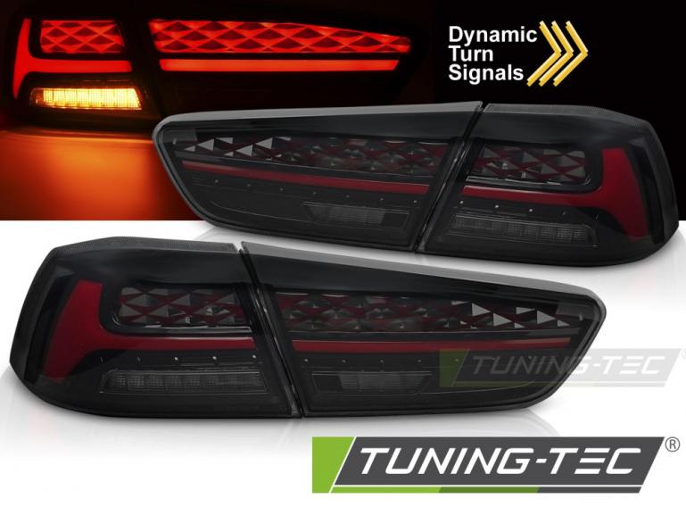 VOLL LED Upgrade Design Rückleuchten für Mitsubishi Lancer 8 Limousine 08-16 schwarz mit dyn. Blinker