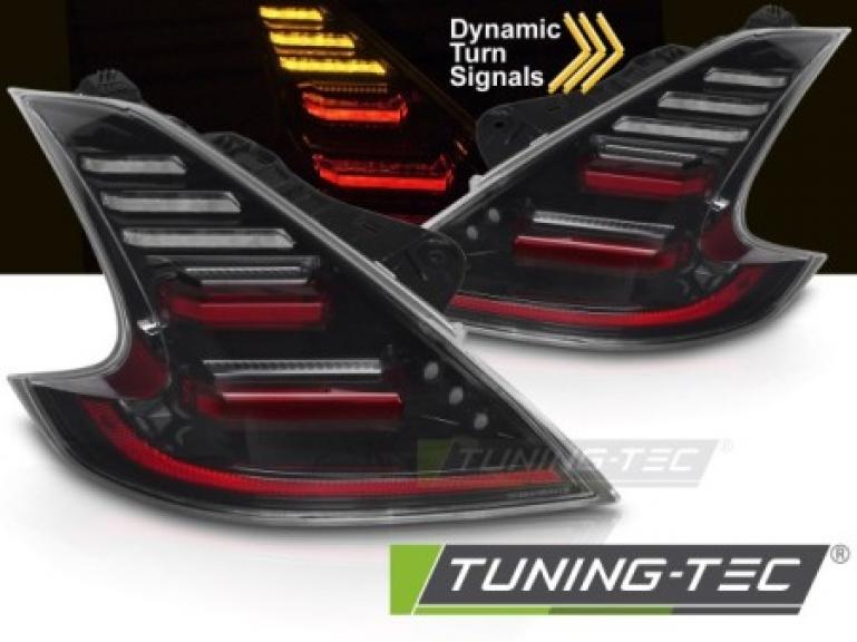 Voll LED Lightbar Design Rückleuchten Set für Nissan 370Z 09-20 schwarz/klar mit dyn. Blinker