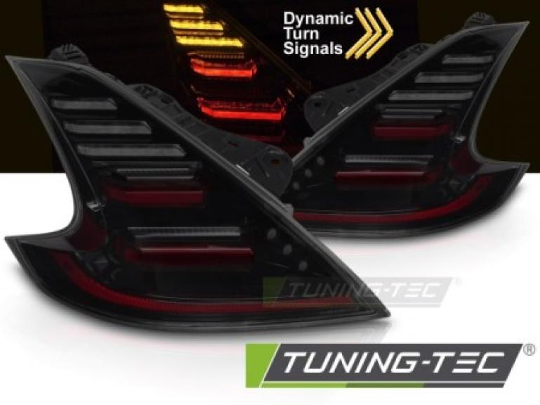 Voll LED Lightbar Design Rückleuchten Set für Nissan 370Z 09-20 schwarz/rauch mit dyn. Blinker
