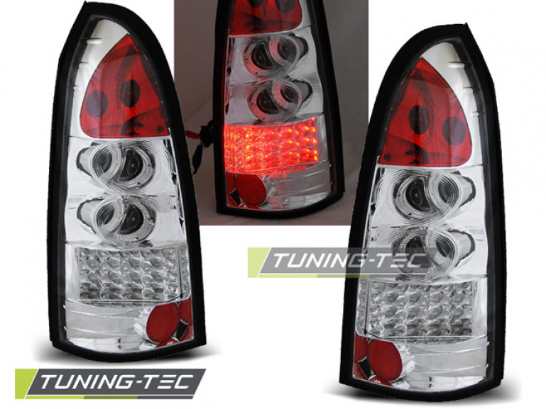 LED Upgrade Design Rückleuchten für Opel Astra G Caravan 97-04 chrom