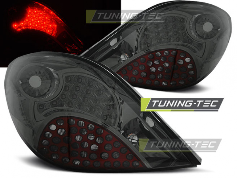 LED Upgrade Design Rückleuchten für Peugeot 207 06-09 schwarz/rauch