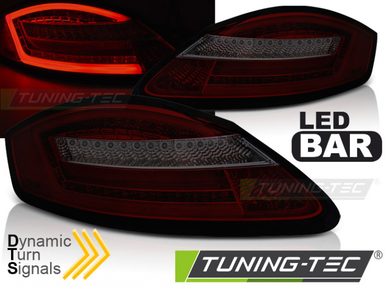 Voll LED Upgrade Design Rückleuchten für Porsche Cayman 987c 05-09/Boxster 987 05-08 rot/rauch