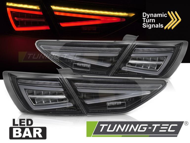 Voll LED Upgrade Design Rückleuchten Set passend für Seat Leon (III) 5F 12-20 Klarglas schwarz (für Halogen)