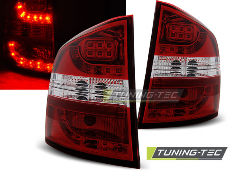 LED Upgrade Design Rückleuchten für Skoda Octavia 2 (1Z) Combi 04-12 rot/klar