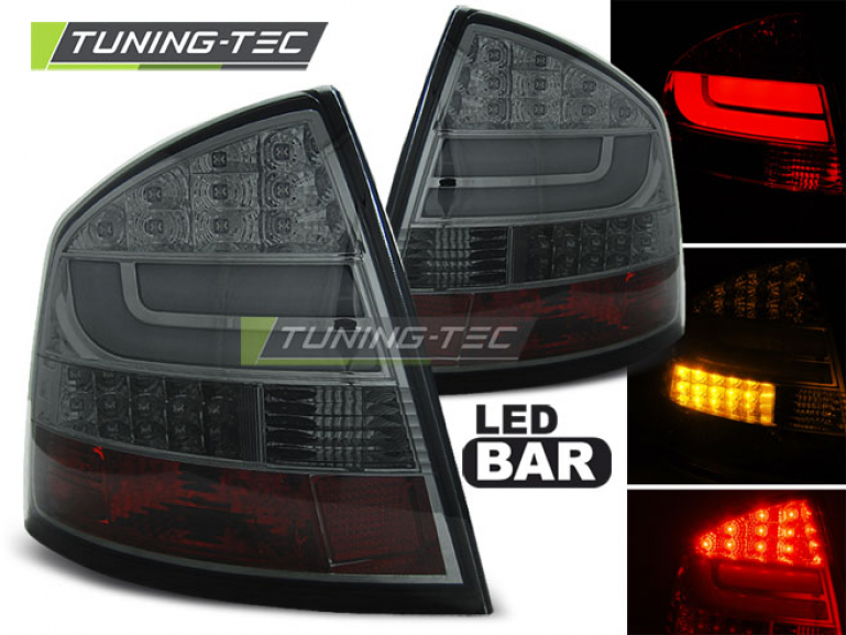 LED Lightbar Design Rückleuchten für Skoda Octavia 2 (1Z) Limousine 04-12 rauch