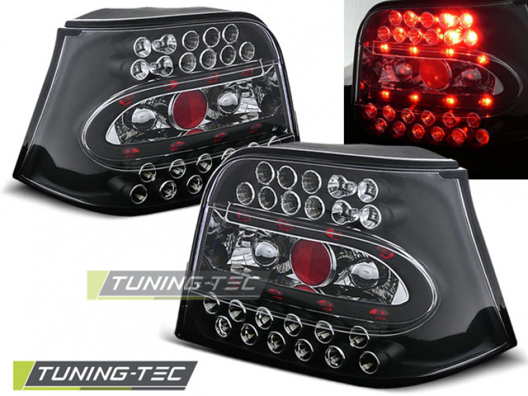 LED Upgrade Design Rückleuchten für VW Golf 4 (IV) 97-03 schwarz/klar