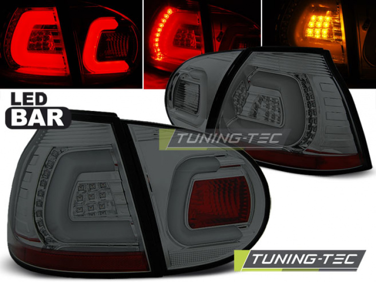 LED Lightbar Design Rückleuchten für VW Golf 5 (V) 03-09 chrom/rauch