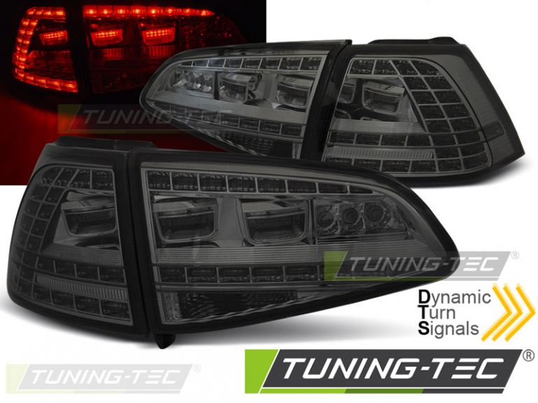 LED Upgrade Design Rückleuchten für VW Golf 7 (VII) 13-17 chrom/rauch mit dynamischem Blinker