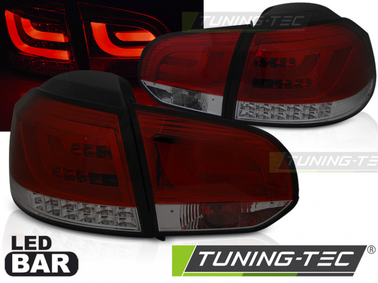LED Lightbar Design Rückleuchten für VW Golf 6 (VI) 08-12 rot/rauch mit LED Blinker
