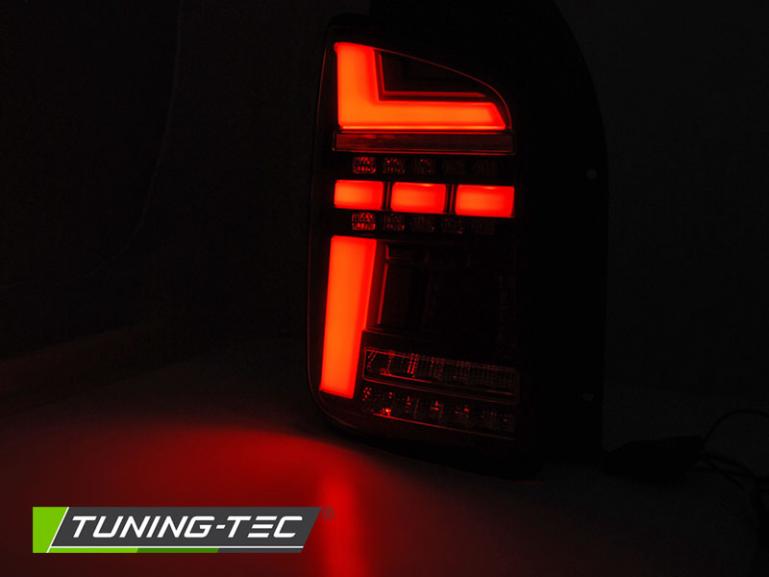 Preview: Voll LED Lightbar Design Rückleuchten für VW T5 Facelift (GP) 10-15 schwarz/rauch mit dynamischem Blinker