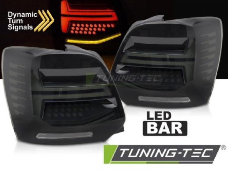 VOLL LED Upgrade Design Rückleuchten Set passend für VW Polo 6R 09-14 / 6C 14-17 schwarz/rauch mit dyn. Blinker + Willkommensfunktion