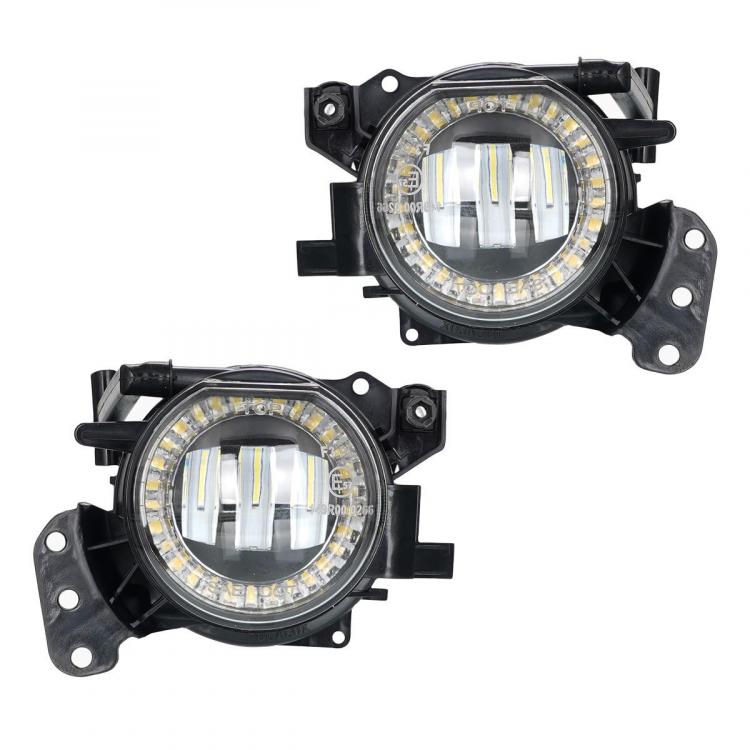 "Upgrade+" LED Nebelscheinwerfer Set für BMW 5er E60 / E61 03-10 schwarz/klar (für M-Stoßstangen/M-Paket)