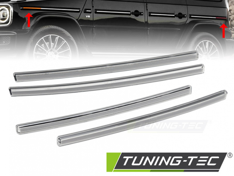 Upgrade Design Dekorstreifen / Reflektorstreifen Set für Mercedes Benz G-Klasse W464 18+ weiß