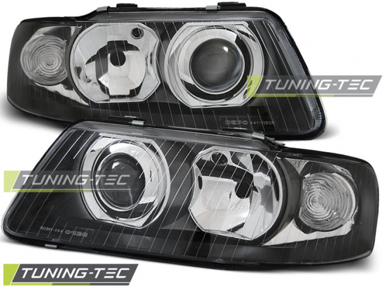 Upgrade Design Scheinwerfer für Audi A3 (8L) Facelift 00-03 schwarz