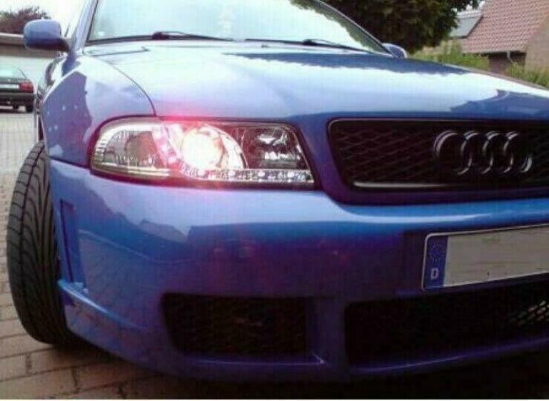 LED Tagfahrlicht Design Scheinwerfer für Audi A4 B5 94-98 chrom