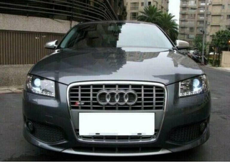 LED Tagfahrlicht-Design Scheinwerfer für Audi A3 8P 04-08 schwarz