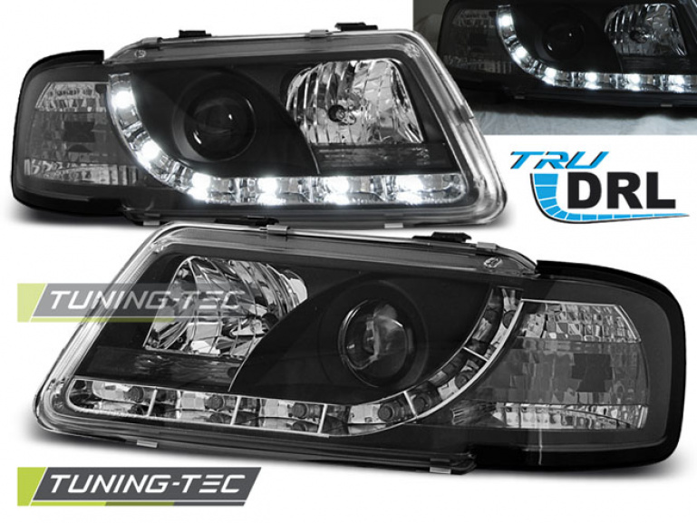 LED Tagfahrlicht Scheinwerfer für Audi A3 8L 96-00 schwarz